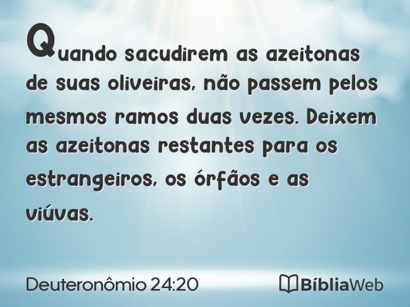 Deuteronômio 24:20 em imagem para compartilhar