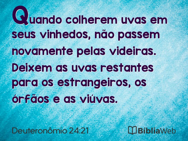 Deuteronômio 24:21 em imagem para compartilhar