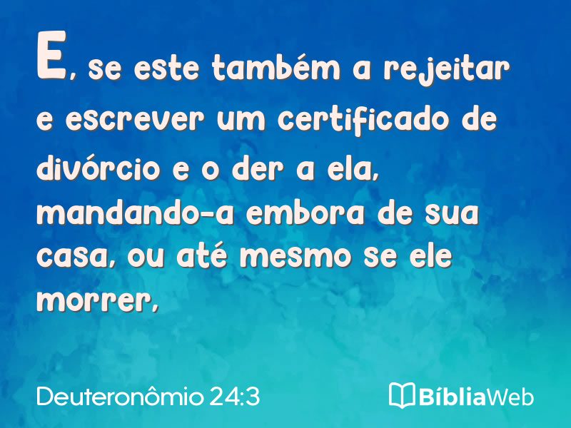 Deuteronômio 24:3 em imagem para compartilhar