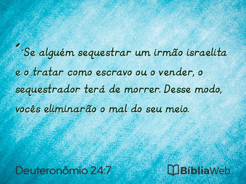 Deuteronômio 24:7 em imagem para compartilhar
