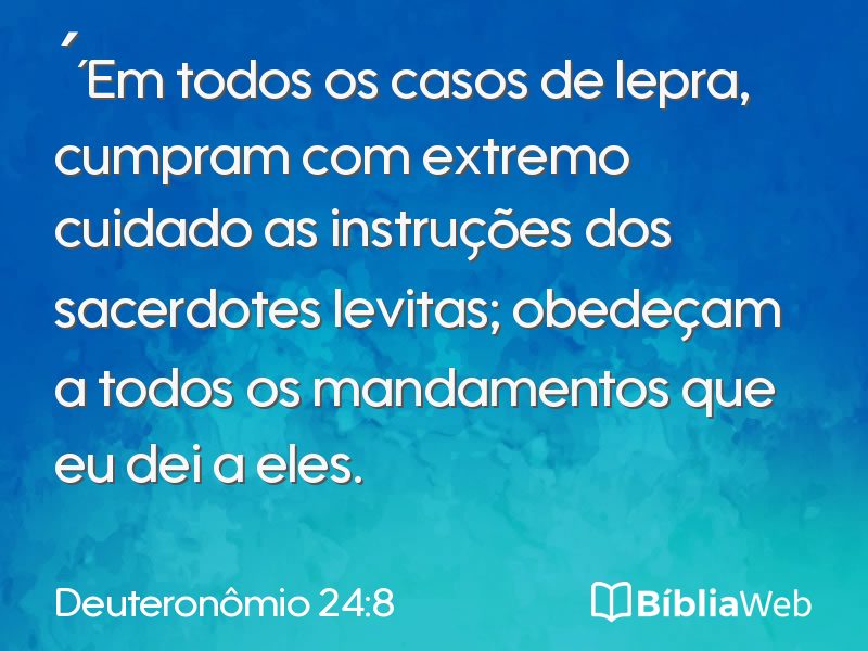 Deuteronômio 24:8 em imagem para compartilhar