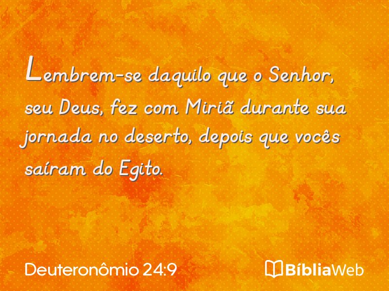 Deuteronômio 24:9 em imagem para compartilhar