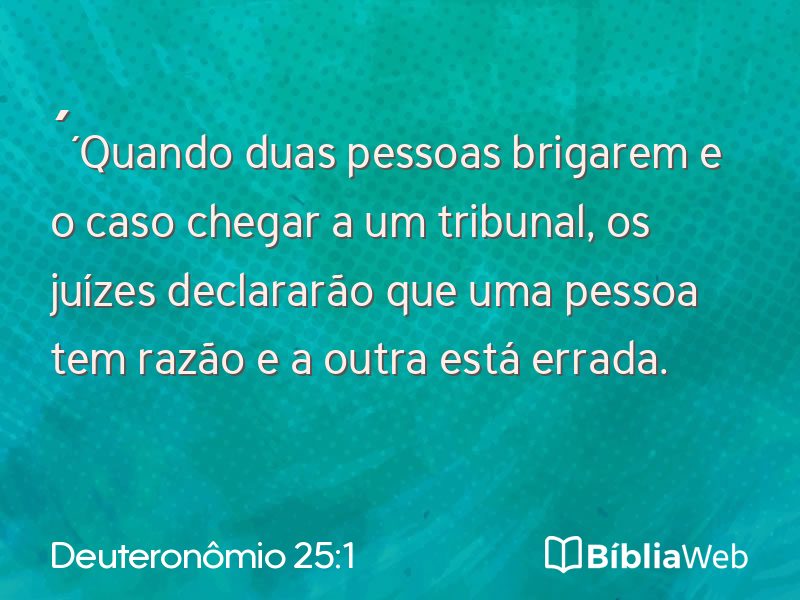 Deuteronômio 25:1 em imagem para compartilhar
