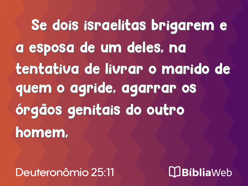 Deuteronômio 25:11 em imagem para compartilhar