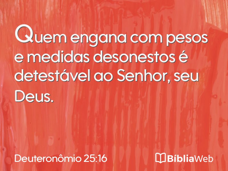Deuteronômio 25:16 em imagem para compartilhar