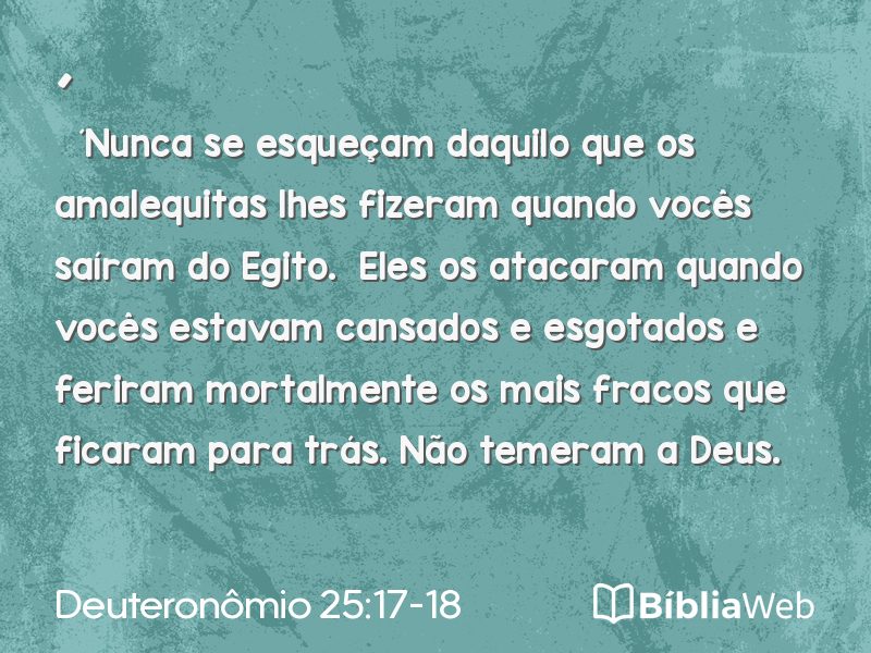 Deuteronômio 25:17-18 em imagem para compartilhar