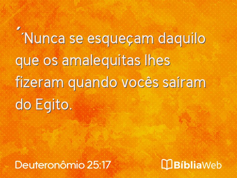 Deuteronômio 25:17 em imagem para compartilhar