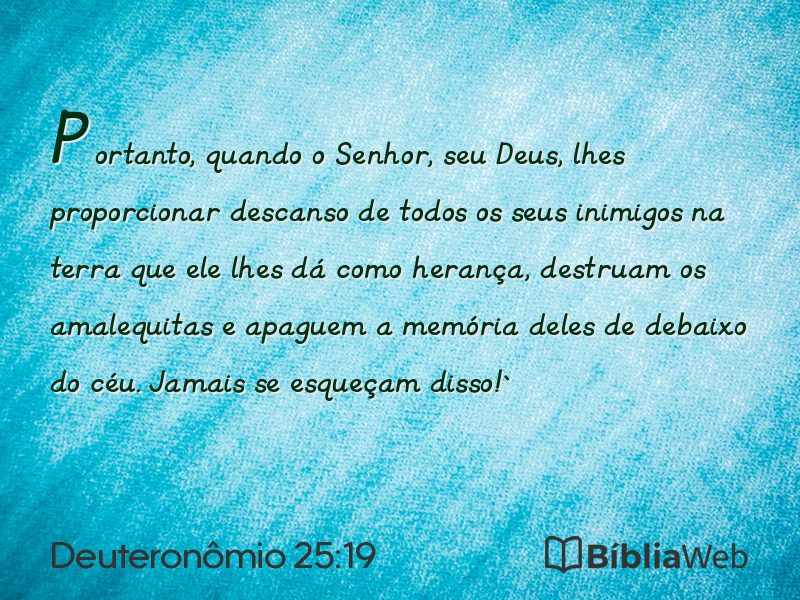 Deuteronômio 25:19 em imagem para compartilhar