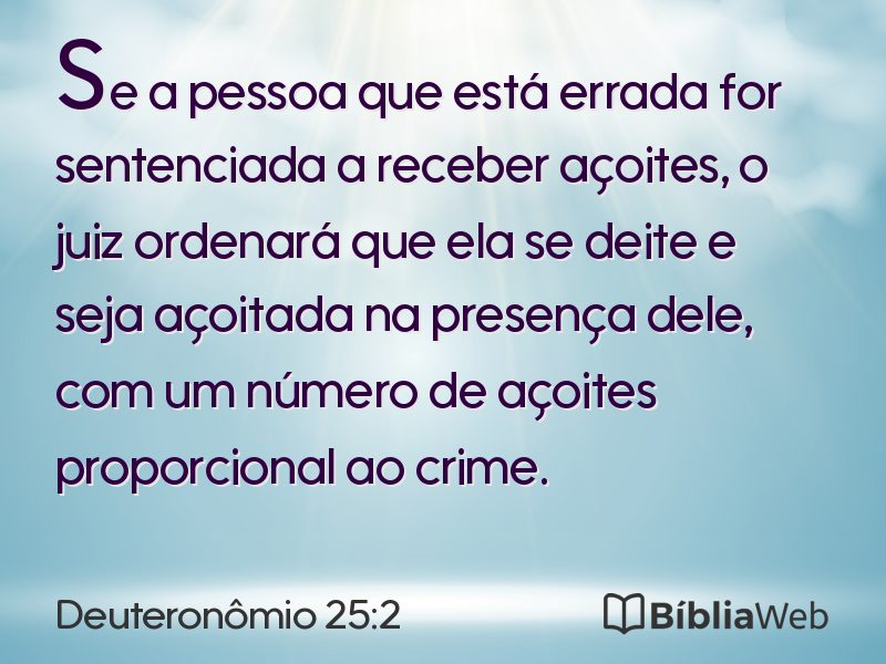 Deuteronômio 25:2 em imagem para compartilhar