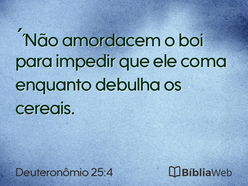 Deuteronômio 25:4 em imagem para compartilhar