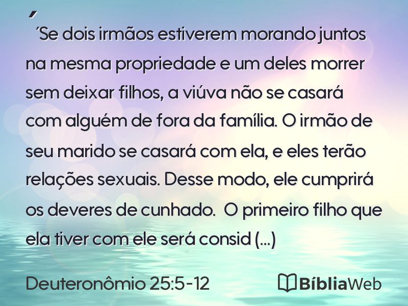 Deuteronômio 25:5-12 em imagem para compartilhar