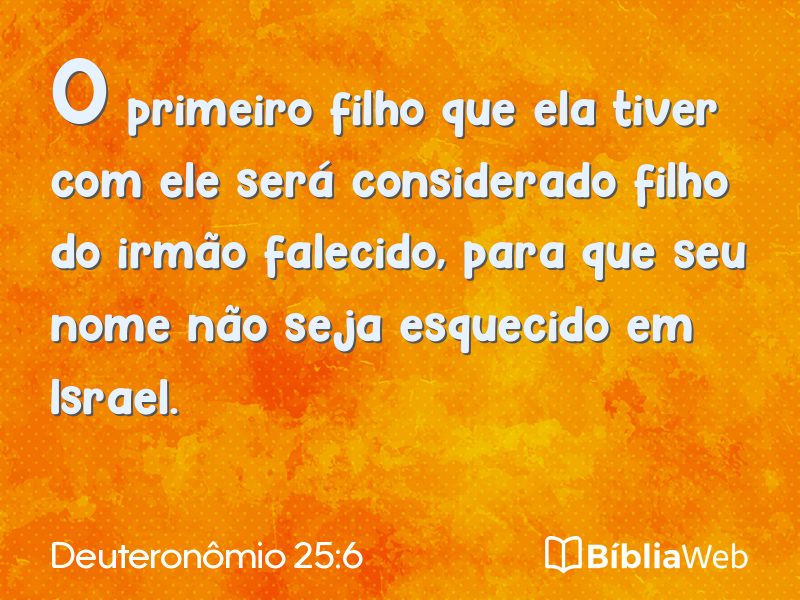 Deuteronômio 25:6 em imagem para compartilhar