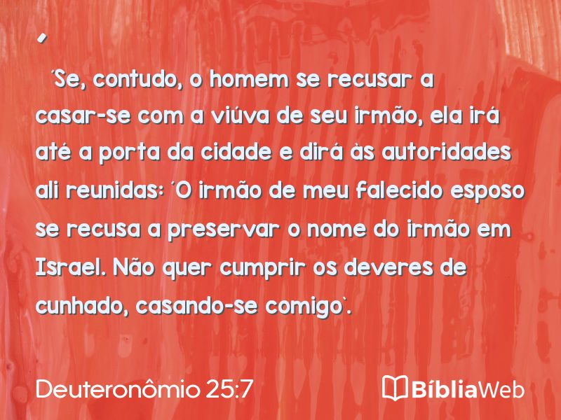 Deuteronômio 25:7 em imagem para compartilhar