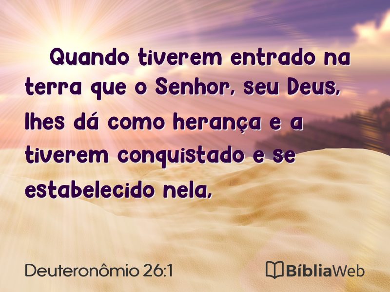 Deuteronômio 26:1 em imagem para compartilhar
