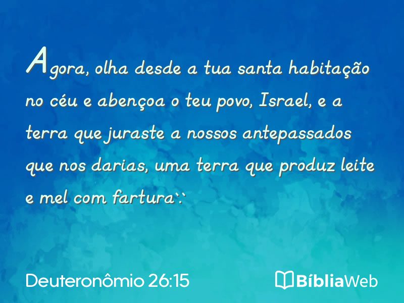 Deuteronômio 26:15 em imagem para compartilhar