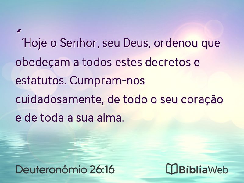 Deuteronômio 26:16 em imagem para compartilhar