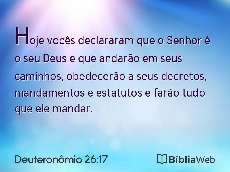 Deuteronômio 26:17 em imagem para compartilhar