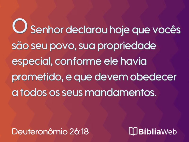 Deuteronômio 26:18 em imagem para compartilhar