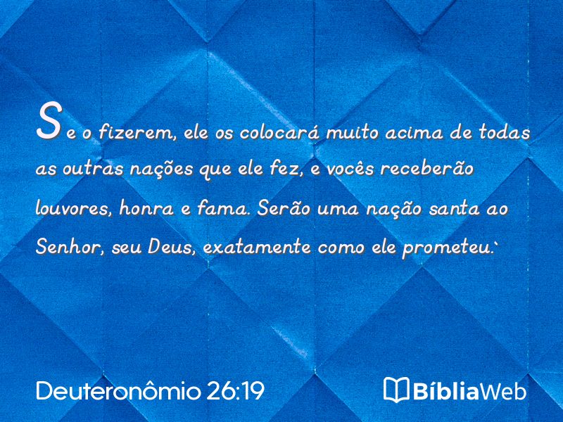 Deuteronômio 26:19 em imagem para compartilhar