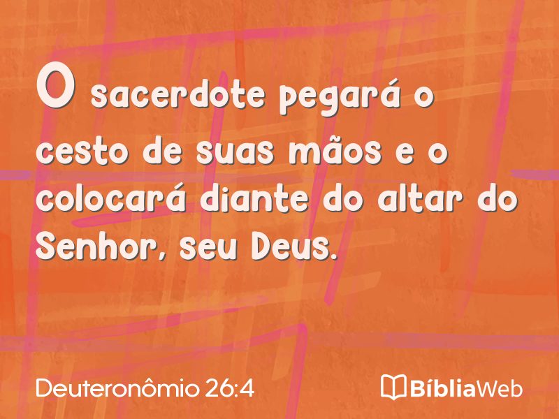 Deuteronômio 26:4 em imagem para compartilhar