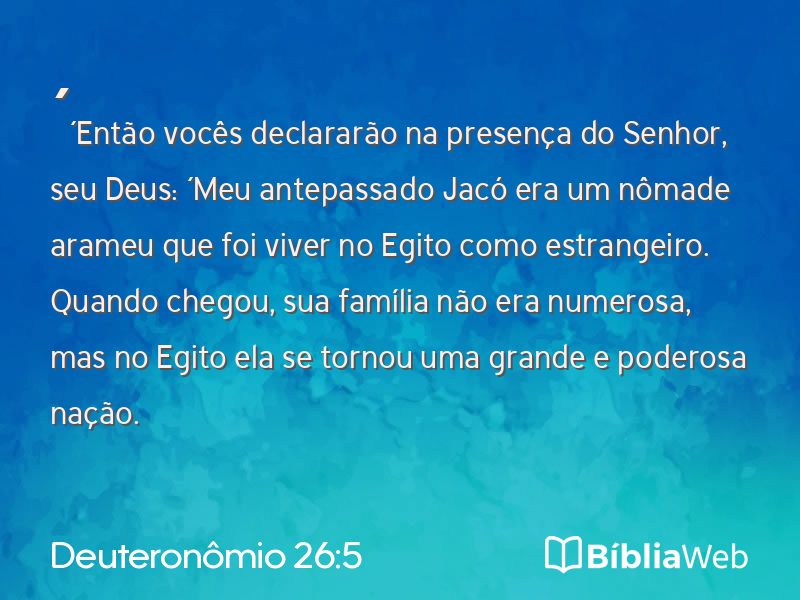 Deuteronômio 26:5 em imagem para compartilhar