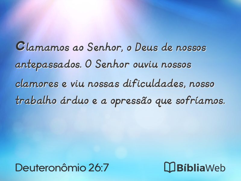 Deuteronômio 26:7 em imagem para compartilhar