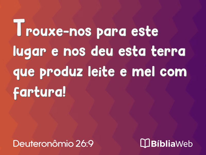 Deuteronômio 26:9 em imagem para compartilhar