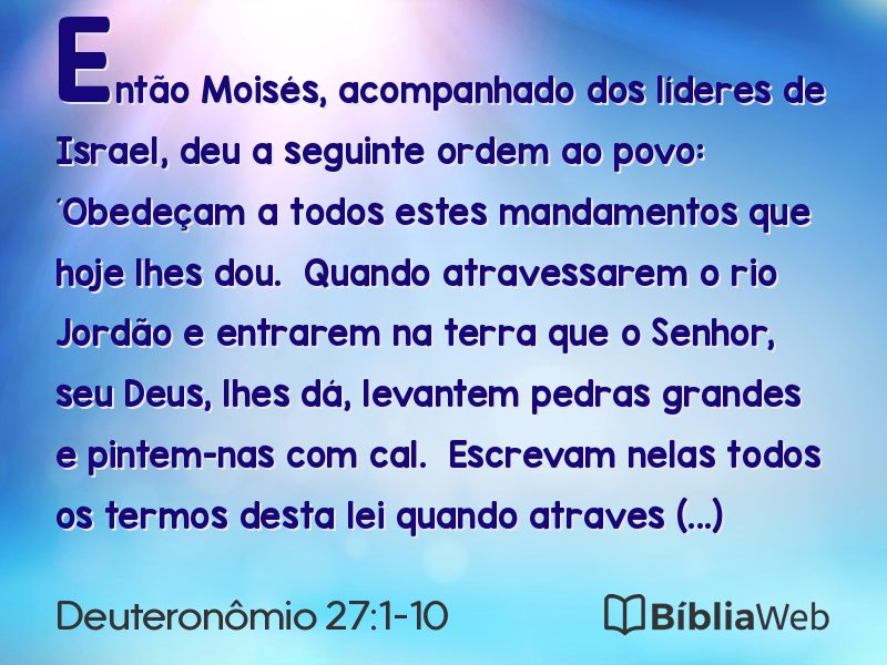 Deuteronômio 27:1-10 em imagem para compartilhar
