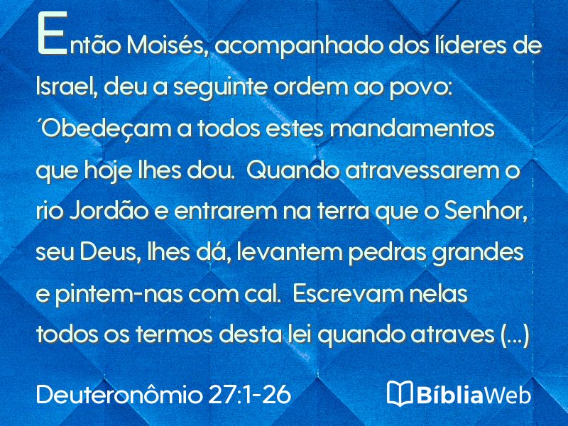 Deuteronômio 27:1-26 em imagem para compartilhar
