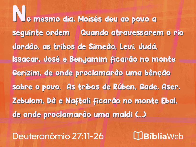 Deuteronômio 27:11-26 em imagem para compartilhar