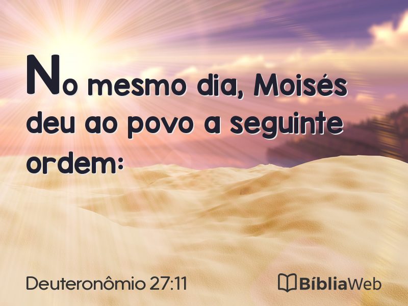 Deuteronômio 27:11 em imagem para compartilhar