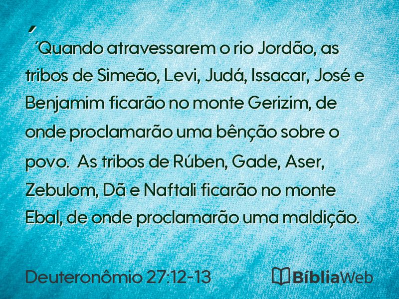 Deuteronômio 27:12-13 em imagem para compartilhar