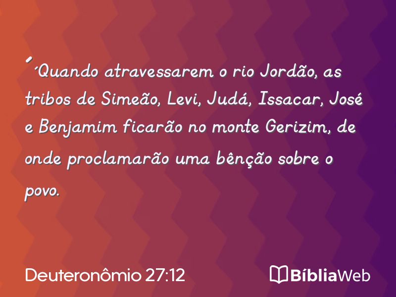 Deuteronômio 27:12 em imagem para compartilhar