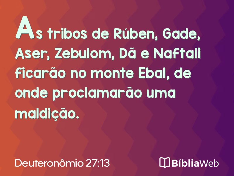 Deuteronômio 27:13 em imagem para compartilhar