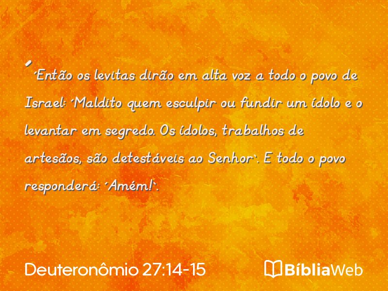 Deuteronômio 27:14-15 em imagem para compartilhar