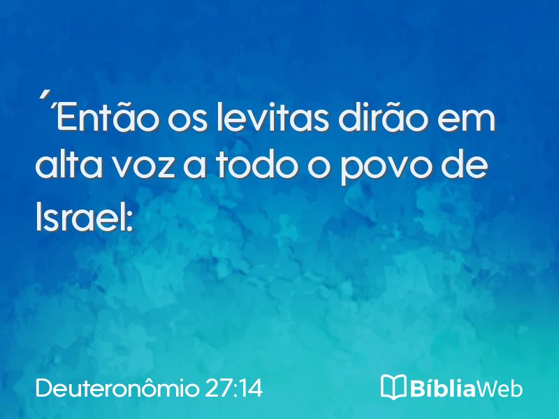 Deuteronômio 27:14 em imagem para compartilhar