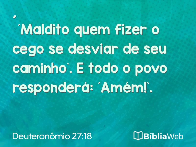 Deuteronômio 27:18 em imagem para compartilhar