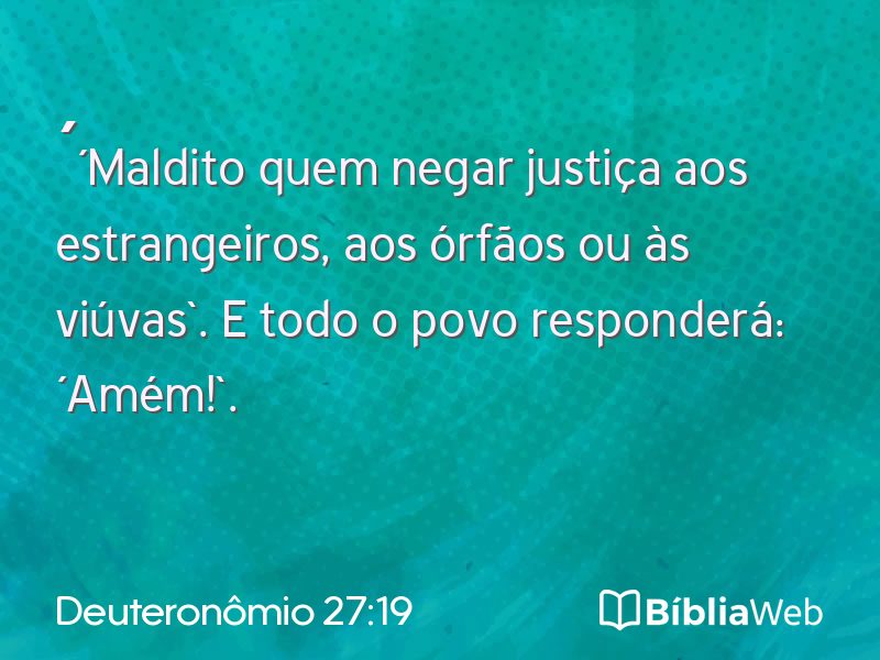 Deuteronômio 27:19 em imagem para compartilhar