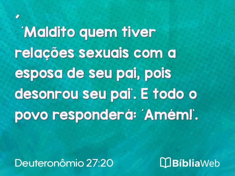 Deuteronômio 27:20 em imagem para compartilhar