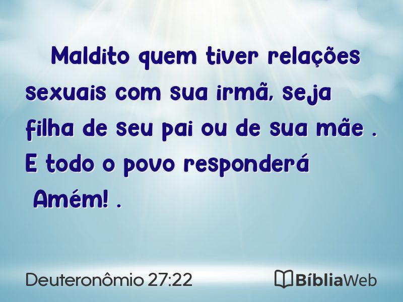 Deuteronômio 27:22 em imagem para compartilhar