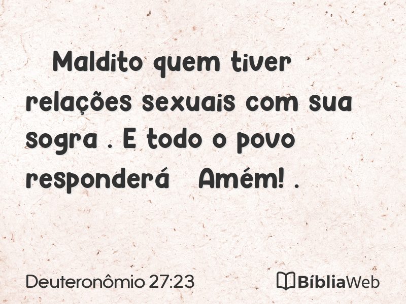 Deuteronômio 27:23 em imagem para compartilhar
