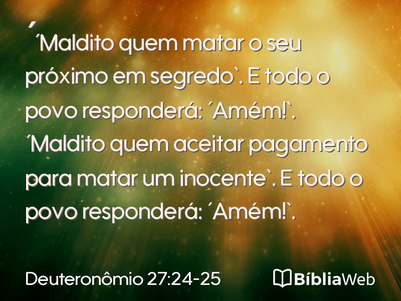 Deuteronômio 27:24-25 em imagem para compartilhar