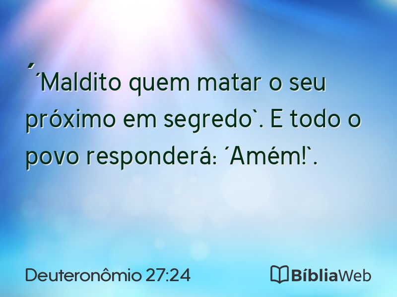 Deuteronômio 27:24 em imagem para compartilhar