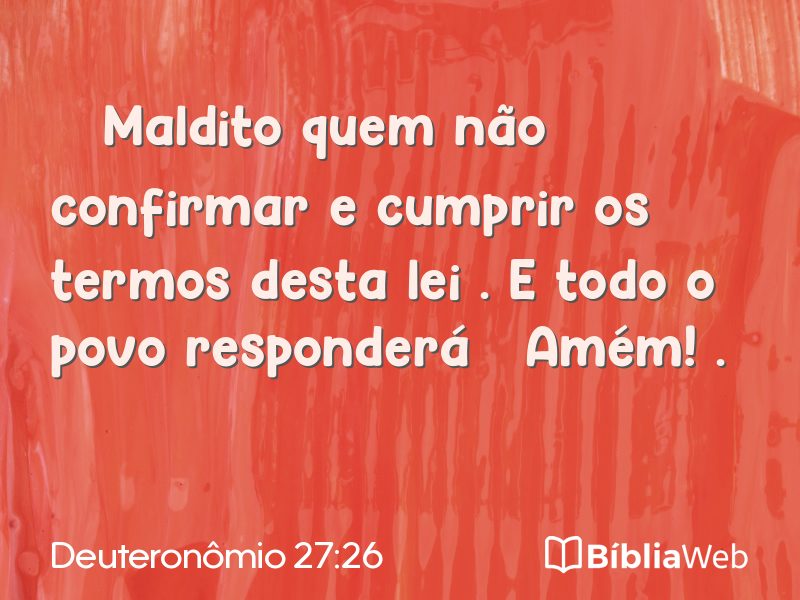 Deuteronômio 27:26 em imagem para compartilhar