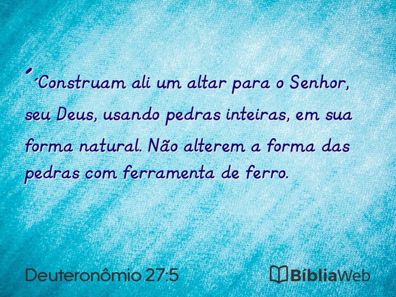 Deuteronômio 27:5 em imagem para compartilhar