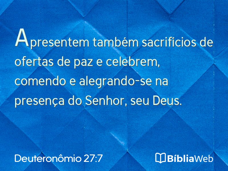 Deuteronômio 27:7 em imagem para compartilhar