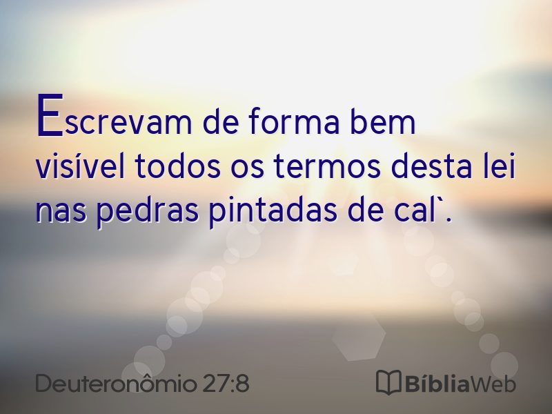 Deuteronômio 27:8 em imagem para compartilhar