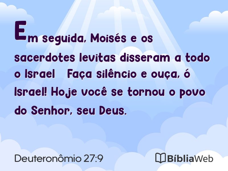 Deuteronômio 27:9 em imagem para compartilhar