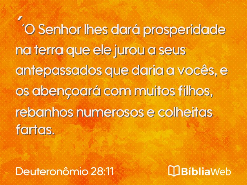 Deuteronômio 28:11 em imagem para compartilhar