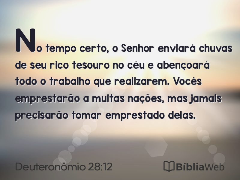 Deuteronômio 28:12 em imagem para compartilhar